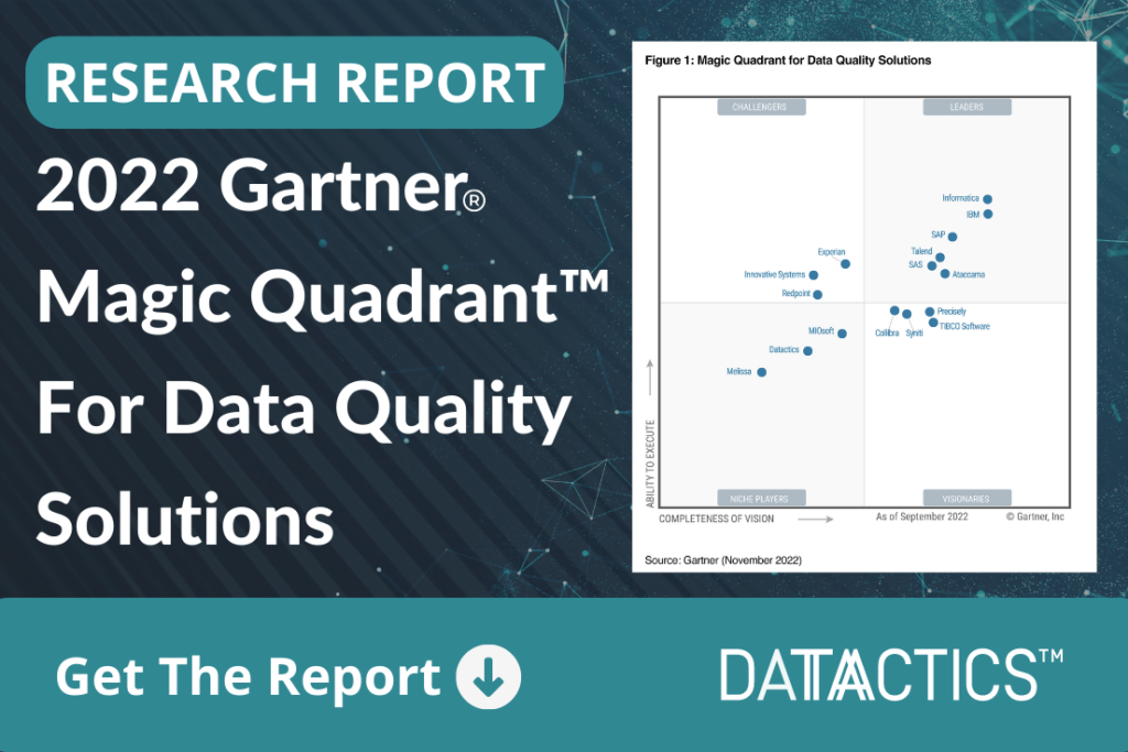 Gartner Magic Quadrant for Data Quality Solutions - Datactics